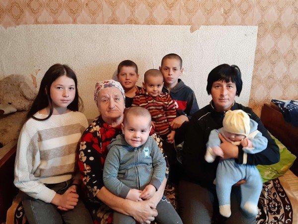 The Vovchenko family in Ukraine