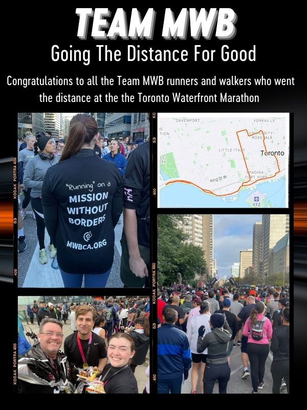 Congratulations on the Toronto Waterfront Marathon Team MWB!