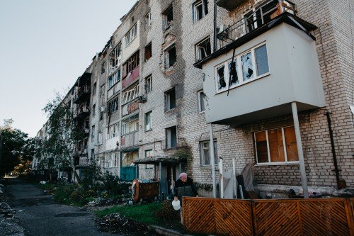 Many residential buildings in Ukraine have been damaged or destroyed